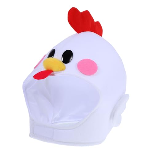 Amosfun Plüsch Küken Hut Weiß Kuscheliges Tierkostüm Cosplay Requisite Für Jungen Mädchen Ostern Halloween von Amosfun