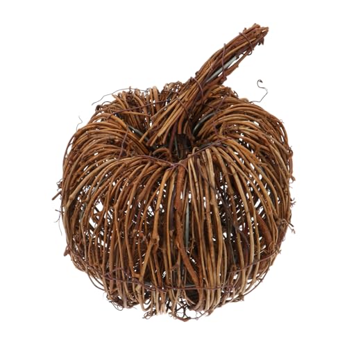 Amosfun Rattan-Kürbisverzierung, Herbst-Kürbis-Dekoration für Party und Festival, leicht, handgefertigt für Halloween, Thanksgiving Amosfun Rattan-Kürbisverzierung, Herbst-Kürbis-Dekoration für Party und Festival, leicht, handgefertigt für Halloween, Thanksgiving von Amosfun