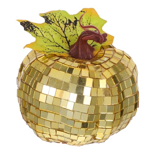 Amosfun Reflektierendes Kunstgemüse für Tischzentren für Halloween Erntedankfest und Jahre Partys Goldfarbenes Design von Amosfun