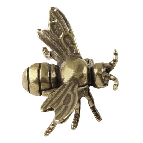 Amosfun Retro Bienenfigur aus Messing Stilvolle Desktop Dekoration für Teezeremonien und Heimdekoration Auto Büro und Wohnräume mit Feinen Details und Robustem Design von Amosfun