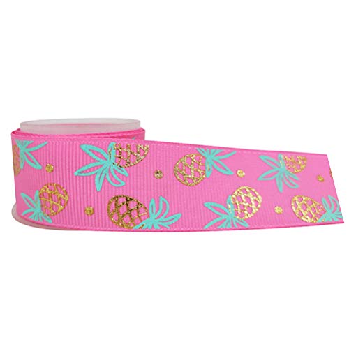 Amosfun Ripsband, 25 mm, Rolle mit Ananas-Druck, Haarschleife, Geschenkband, 10 m, Polyester, Rose, 1000 x 2.5 x 0.05cm Amosfun Ripsband, 25 mm, Rolle mit Ananas-Druck, Haarschleife, Geschenkband, 10 m, Polyester, Rose, 1000 x 2.5 x 0.05cm von Amosfun