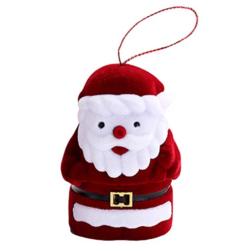 Schmuckschatulle mit Weihnachtsmann- , Kreative Geschenk-Box für Ohrringe, hängende Halskette, für Weihnachten, Frauen, Mädchen, Geschenke von Amosfun