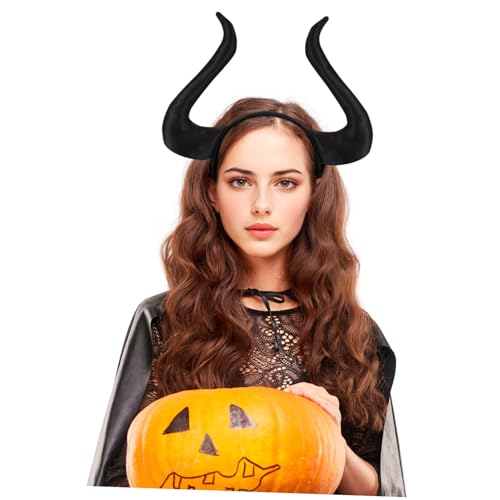 Amosfun Teufels-Stirnband, Teufelshörner, Stirnband, Halloween, Horn für Damen, Haarspangen, Gothic, PU, Schwarz Amosfun Teufels-Stirnband, Teufelshörner, Stirnband, Halloween, Horn für Damen, Haarspangen, Gothic, PU, Schwarz von Amosfun