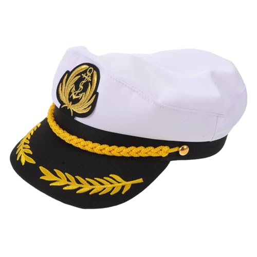 Amosfun Verstellbare Kapitänsmütze Weiß Retro Admiral Hut Atmungsaktiv Leicht Für Erwachsene Sommer Boot Yacht Cosplay Party Amosfun Verstellbare Kapitänsmütze Weiß Retro Admiral Hut Atmungsaktiv Leicht Für Erwachsene Sommer Boot Yacht Cosplay Party von Amosfun