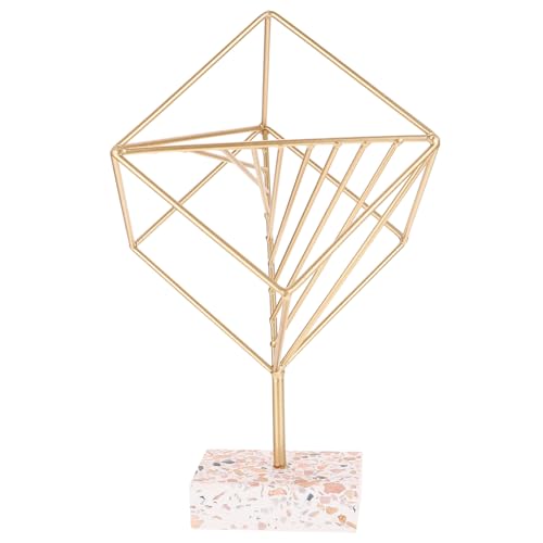 Amosfun Goldenes Metall-Eisen-Kunst-Ornament Geometrisches Design Schreibtisch- Für Wohnzimmer von Amosfun