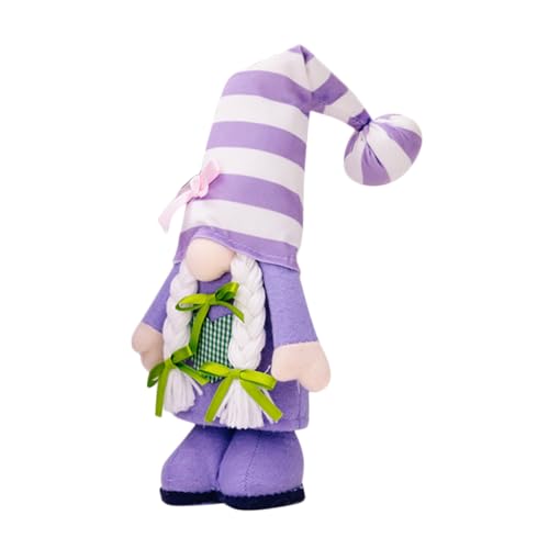 Amosfun gesichtslose Puppe zum einzug für den einzug wohnzimmerdeko polsterelemente Ornamente Gnom Lavendel gefüllte Wichtel Deko Frühling Sommerzwerg PP Baumwolle von Amosfun