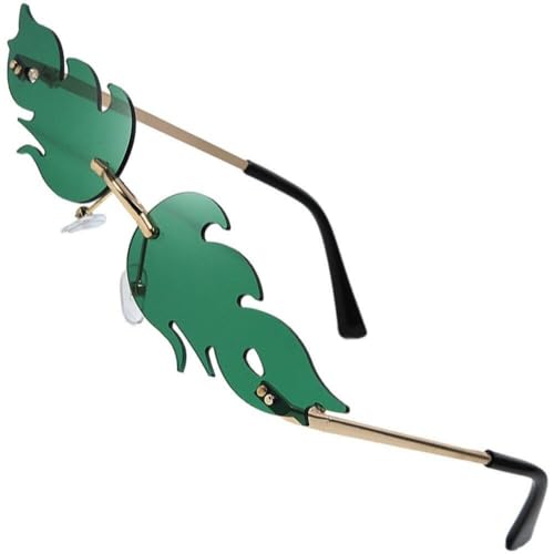 AMOYER Brille Randless Sonnenbrille St. Patrick's Day Shamrock Sonnenbrille Grüne Vierblatt Glasse von AMOYER