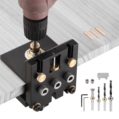 3-in-1-Taschenloch-Vorrichtungs-Set, Ampvolts Tischlerdübelvorrichtungs-Kit mit Positionierungsclip, verstellbare Bohrführung, Stanzer, Locator, Holzbearbeitungswerkzeuge ist für eine Vielzahl von 3-in-1-Taschenloch-Vorrichtungs-Set, Ampvolts Tischlerdübelvorrichtungs-Kit mit Positionierungsclip, verstellbare Bohrführung, Stanzer, Locator, Holzbearbeitungswerkzeuge ist für eine Vielzahl von von Ampvolts