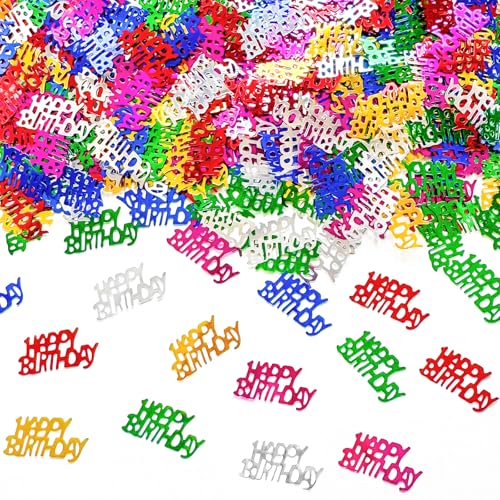 Amrzsallez Geburtstag Konfetti | Glitzer Konfetti Streusel für Party Tisch Streudeko | Mehrfarbig für Geburtstagsfeier Dekoration | Metallic Folie Amrzsallez Geburtstag Konfetti | Glitzer Konfetti Streusel für Party Tisch Streudeko | Mehrfarbig für Geburtstagsfeier Dekoration | Metallic Folie von Amrzsallez