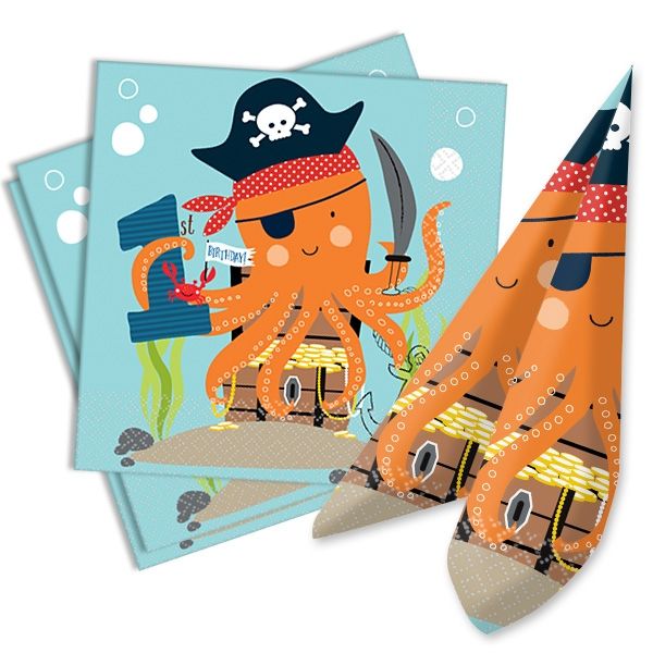 1. Geburtstag Ahoi Piraten Party Papierservietten, 16 Stk, 33cmx33cm 1. Geburtstag Ahoi Piraten Party Papierservietten, 16 Stk, 33cmx33cm von Amscan Europe GmbH