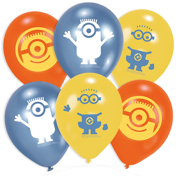 6 Minions Latexballons, 22,8cm 6 Minions Latexballons, 22,8cm von Amscan Europe GmbH