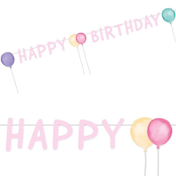 Ballon Party Buchstabenkette Happy Birthday, 1,5m von Amscan Europe GmbH