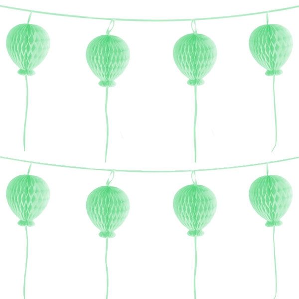 Ballon Party Girlande aus Wabenbällen, mintgrün, 1,8m, pastellfarben von Amscan Europe GmbH