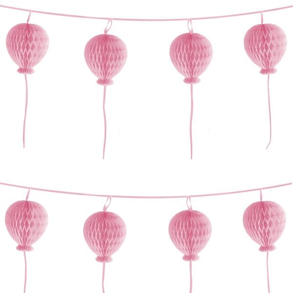 Ballon Party Girlande aus Wabenbällen, rosa, 1,8m, pastellfarben Ballon Party Girlande aus Wabenbällen, rosa, 1,8m, pastellfarben von Amscan Europe GmbH