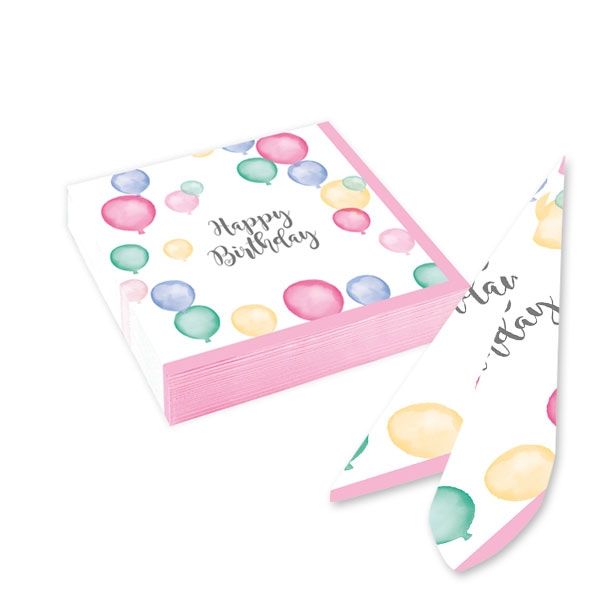 Ballon Party Kleine Servietten, 20 Stk, 25cm, Pastellfarben Ballon Party Kleine Servietten, 20 Stk, 25cm, Pastellfarben von Amscan Europe GmbH