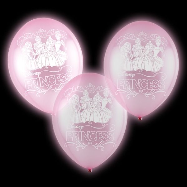 Disney Prinzessinnen LED Ballons, 5er Pck, 7,5cm von Amscan Europe GmbH