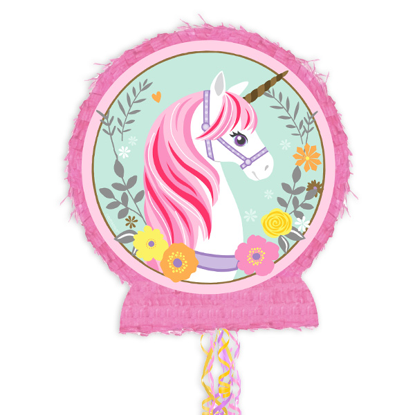 Einhorn-Zugpinata, 49cm x 45cm Einhorn-Zugpinata, 49cm x 45cm von Amscan Europe GmbH