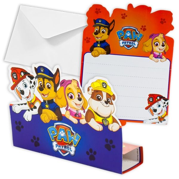 Einladungen "Paw Patrol" mit Umschlägen, 8er Einladungen "Paw Patrol" mit Umschlägen, 8er von Amscan Europe GmbH