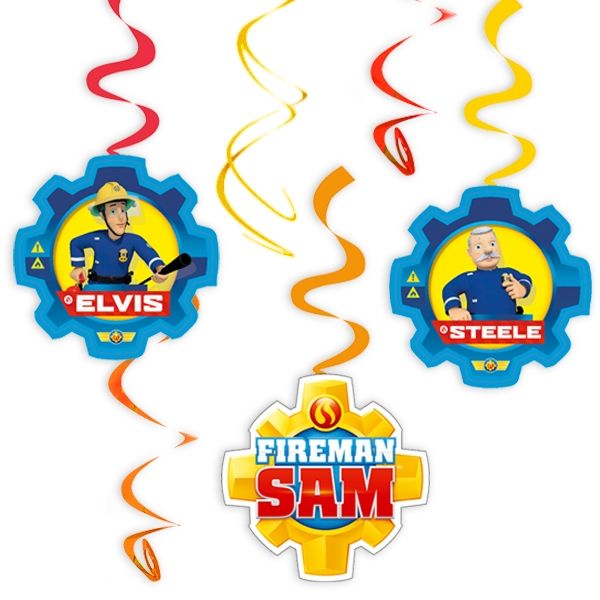 Feuerwehrmann Sam, Spiralen, 6 Stk. Hängedeko für Feuerwehrparty Feuerwehrmann Sam, Spiralen, 6 Stk. Hängedeko für Feuerwehrparty von Amscan Europe GmbH