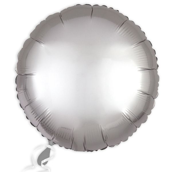 Folieballon rund Satin Luxe Platin-Silber, 34 cm Folieballon rund Satin Luxe Platin-Silber, 34 cm von Amscan Europe GmbH