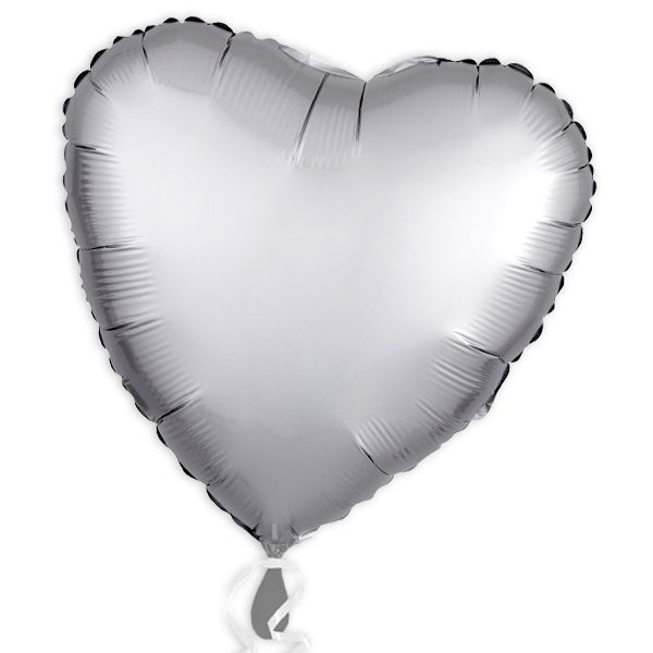 Folienballon als Herz Platin-Silber 34 cm von Amscan Europe GmbH
