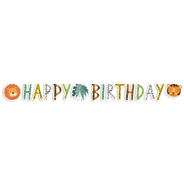 Happy Birthday Partykette, Wilde Tiere, 1,8m lang von Amscan Europe GmbH