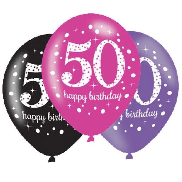 Luftballons zum 50. Geburtstag, 6 Stk, 27,5cm Luftballons zum 50. Geburtstag, 6 Stk, 27,5cm von Amscan Europe GmbH