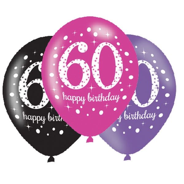 Luftballons zum 60. Geburtstag, 6 Stk, 27,5cm Luftballons zum 60. Geburtstag, 6 Stk, 27,5cm von Amscan Europe GmbH