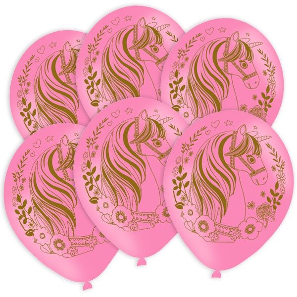 "Magisches Einhorn" Latexballons in rosa, 6 Stück, 27,5 cm "Magisches Einhorn" Latexballons in rosa, 6 Stück, 27,5 cm von Amscan Europe GmbH