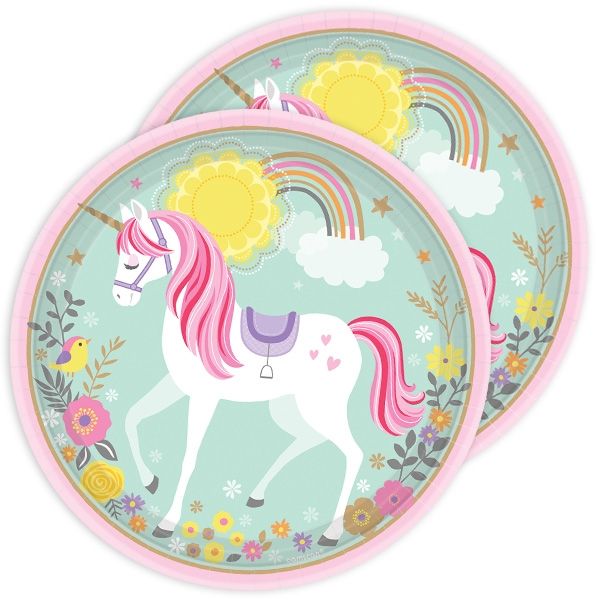 "Magisches Einhorn" Partyteller, 8er Pack, 23 cm, Pappe "Magisches Einhorn" Partyteller, 8er Pack, 23 cm, Pappe von Amscan Europe GmbH