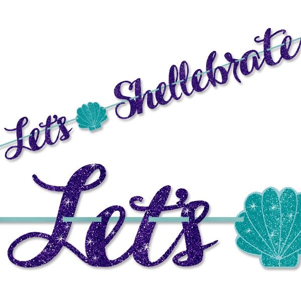 Meerjungfrau "Let`s Shellebrate" originelles Spruchbanner, 3,65m von Amscan Europe GmbH