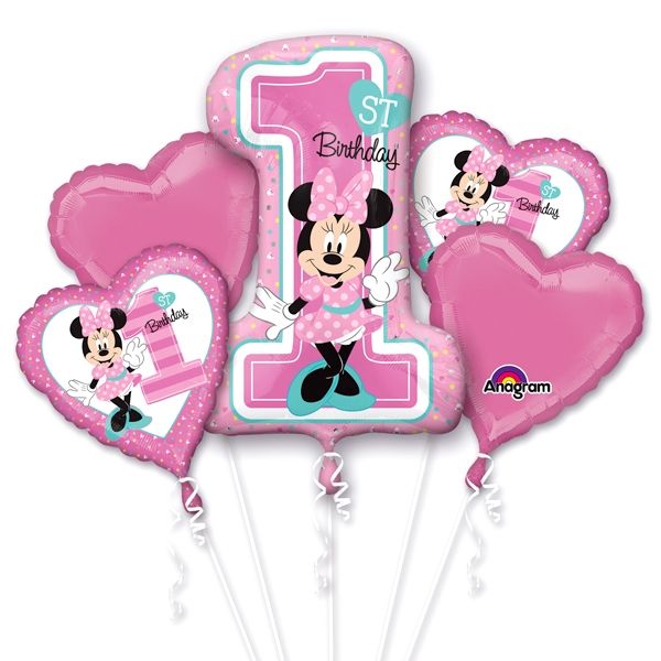 "Minnie Mouse 1. Geburtstag Mädchen" Ballon-Set, 5-teilig von Amscan Europe GmbH
