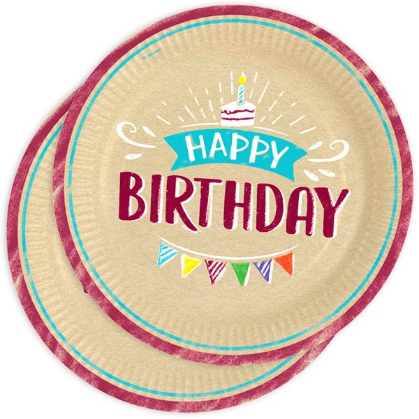 "My Happy Birthday" Pappteller 8er Pck, 23cm, Partyteller "My Happy Birthday" Pappteller 8er Pck, 23cm, Partyteller von Amscan Europe GmbH