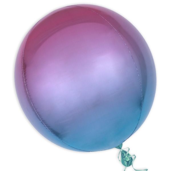 "Orbz" Folienballon in Lila-Blau, kugelrund, Ø 38cm von Amscan Europe GmbH