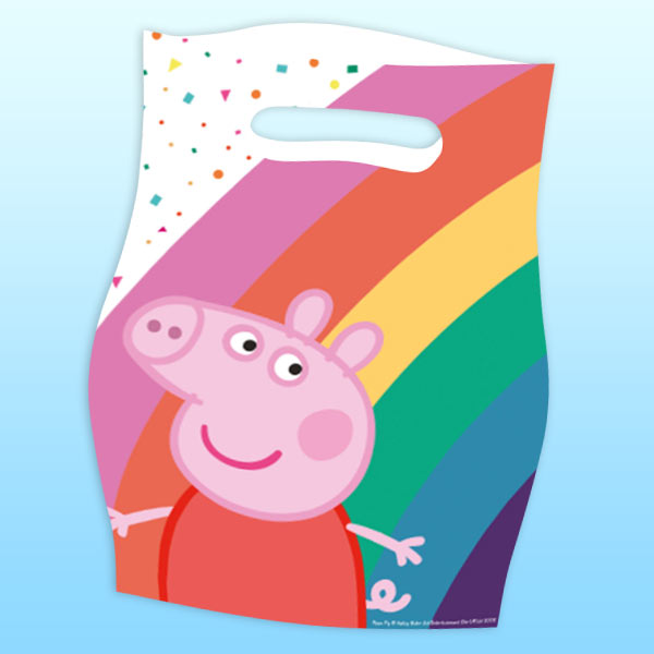 Peppa Wutz Mitgebseltüten, 8 Stk., 16cm x 23cm von Amscan Europe GmbH