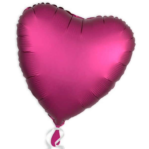 Pinkfarbener Herzballon aus Folie, 34cm, als Deko oder Geschenk, 1 Stk. von Amscan Europe GmbH