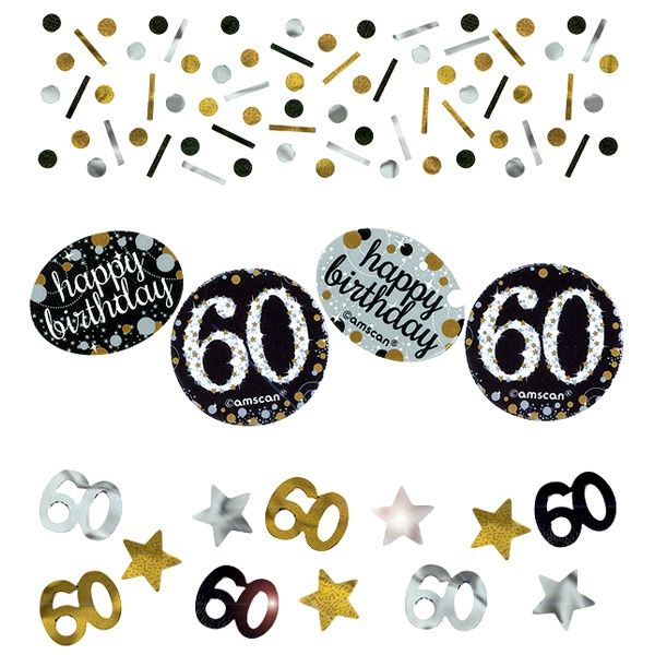 Sparkling Celebr. 60ster runder Geburtstag, 34g, glänzend von Amscan Europe GmbH