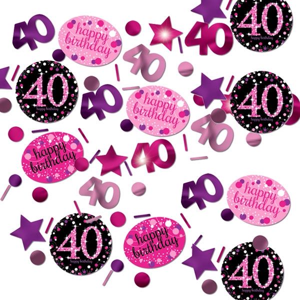 Sparkling Celebr. Konfetti zum 40ten, pink-schwarz, 34g Sparkling Celebr. Konfetti zum 40ten, pink-schwarz, 34g von Amscan Europe GmbH