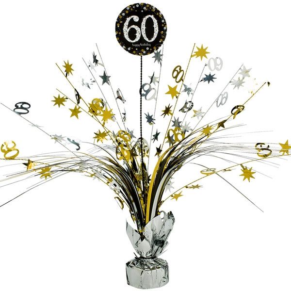 Sparkling Celebr. Tischkaskade 60. Geburtstag, golden, 46cm von Amscan Europe GmbH