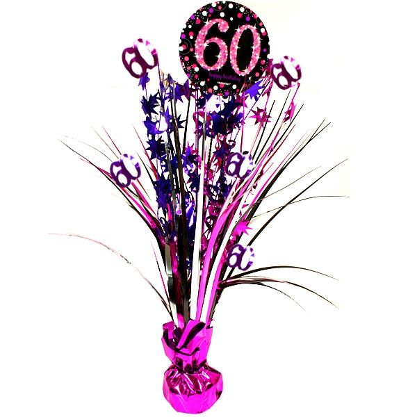Sparkling Celebr. Tischkaskade 60. Geburtstag, pink, 46cm Sparkling Celebr. Tischkaskade 60. Geburtstag, pink, 46cm von Amscan Europe GmbH