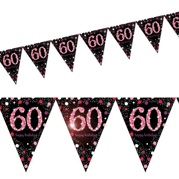 Sparkling Celebr. Wimpelkette mit Glitter, 4m, zum 60sten Sparkling Celebr. Wimpelkette mit Glitter, 4m, zum 60sten von Amscan Europe GmbH