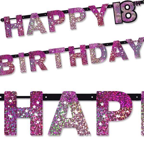 Sparkling Celebration Pink Zahl 18, Glitzer-Partykette, 2,1m Sparkling Celebration Pink Zahl 18, Glitzer-Partykette, 2,1m von Amscan Europe GmbH