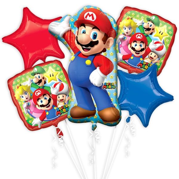 "Super Mario" Ballon-Set, 5-teilig von Amscan Europe GmbH