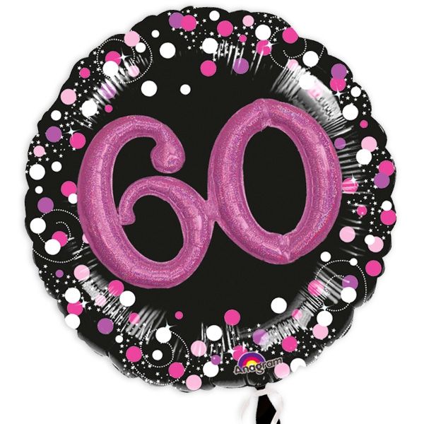 XXL Glitzer-Folieballon Set mit 3D Effekt zum 60. Geburtstag von Amscan Europe GmbH