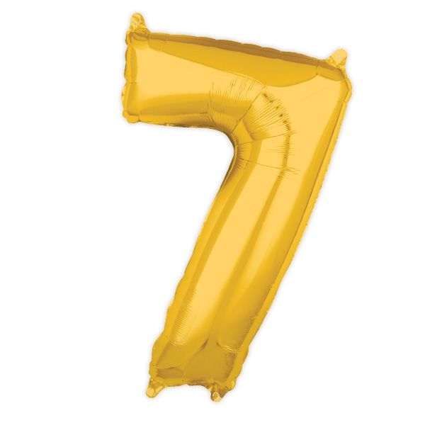 Zahl "7", Folienballon in gold, 43 x 66cm von Amscan Europe GmbH