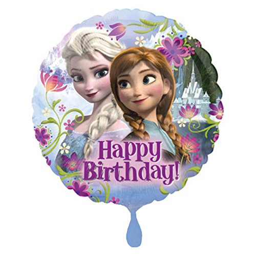 Amscan 2900901 - Standard Folienballon Frozen Happy Birthday, Druchmesser circa 43 cm, Heliumballon, Geburtstag, Dekoration von Anagram