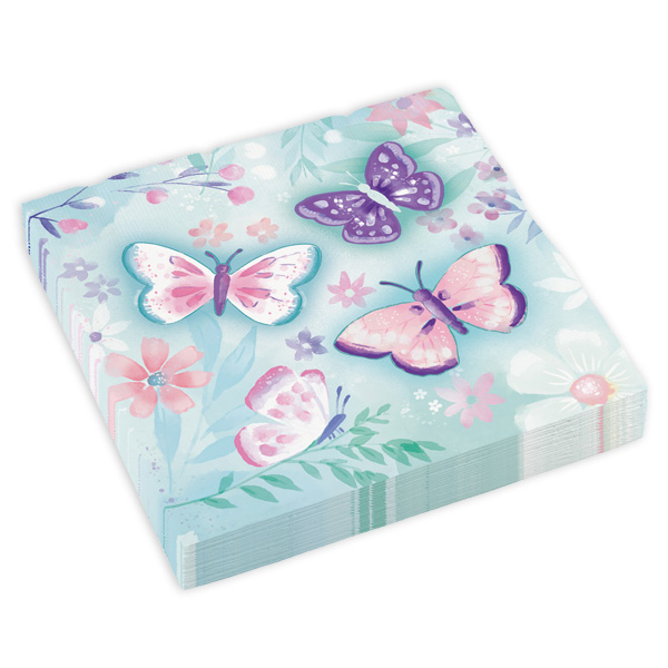 16 Servietten "Butterfly", 33cm x 33cm 16 Servietten "Butterfly", 33cm x 33cm
