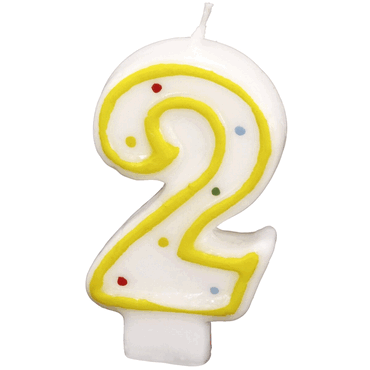 5 x amscan Geburtstagskerze Zahl 2. von Amscan