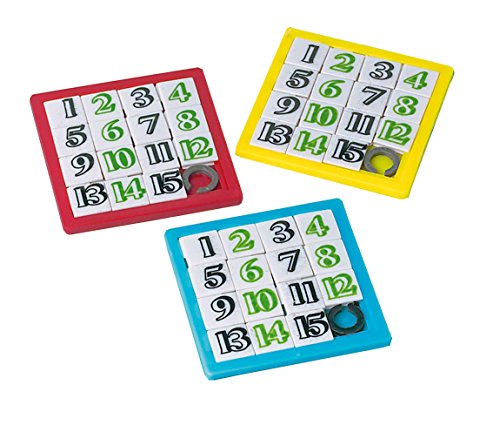 Amscan INT390258 - Schiebepuzzles, 12 Stück, 6,2 x 6,2 cm, Plastik, Mitgebsel, Partyspiel von amscan