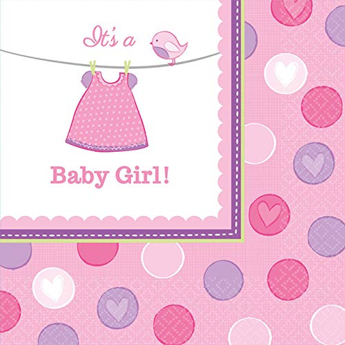Amscan 511489 - Servietten Baby Girl, 16 Stück, 33 x 33 cm, Baby-Party, Geburt, Mädchen Amscan 511489 - Servietten Baby Girl, 16 Stück, 33 x 33 cm, Baby-Party, Geburt, Mädchen von amscan